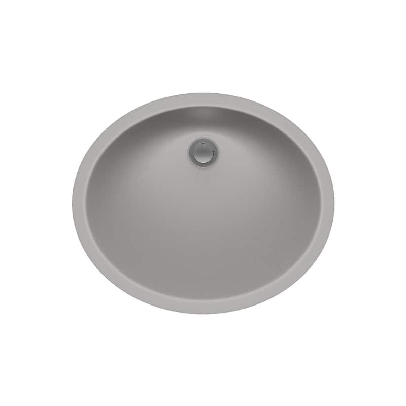 Lexicon Platinum V210 Quartz Composite Oval Vanity Sink - Galaxy Concrete - Concrete