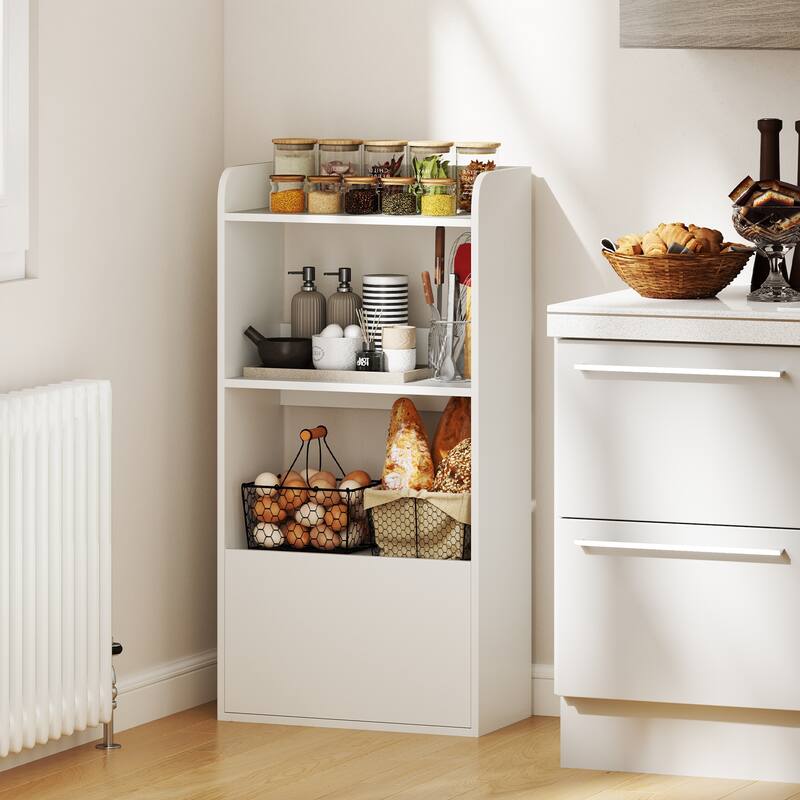 Gymax 2PCS Bookcase w/ Drawer 3-Tier Open Shelf Anti-Toppling Kits for