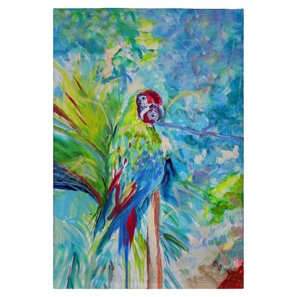 Green Parrot II Guest Towel - 20x20