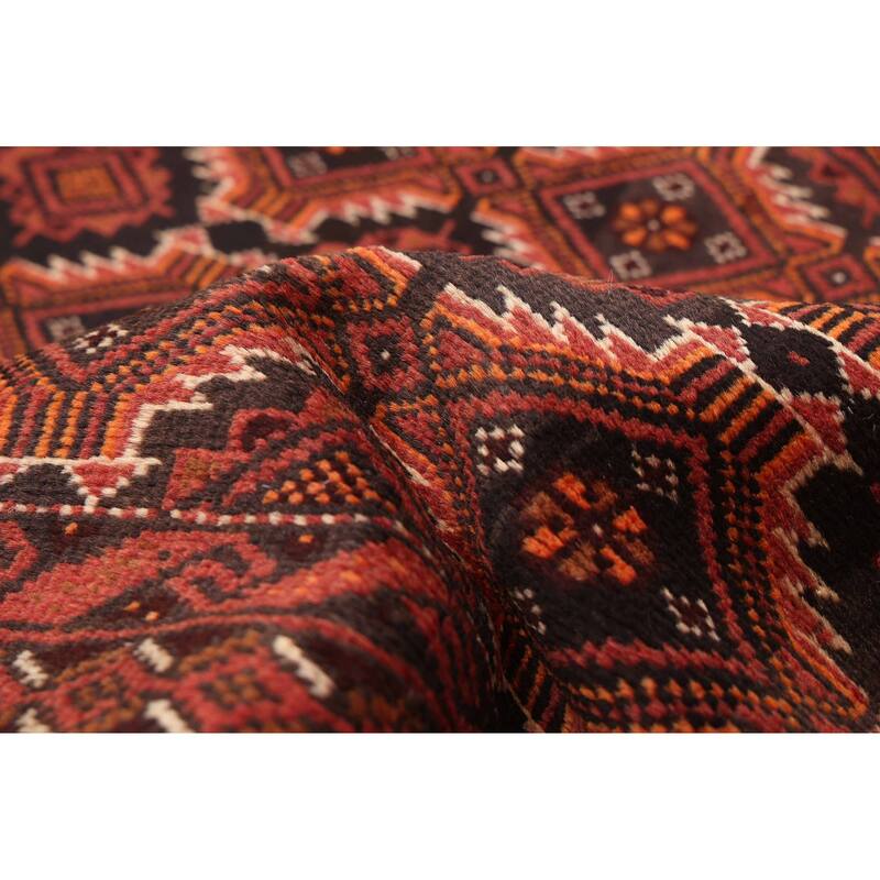 ECARPETGALLERY Hand-knotted Teimani Dark Red Wool Rug - 3'2 x 6'0