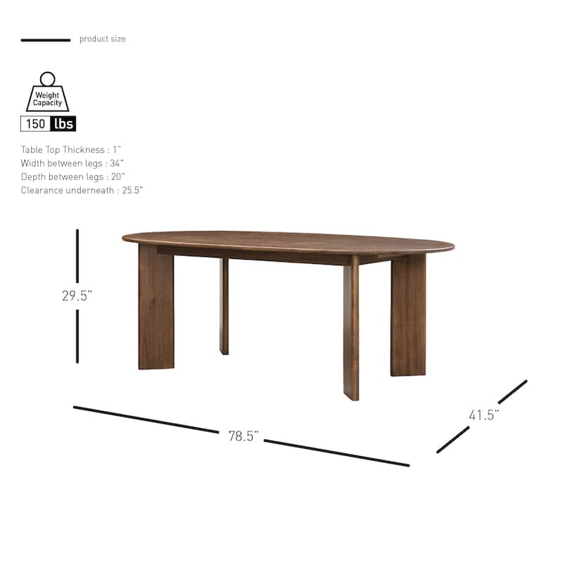 NPD Furniture Drego 79 Inch Oval Dining Table
