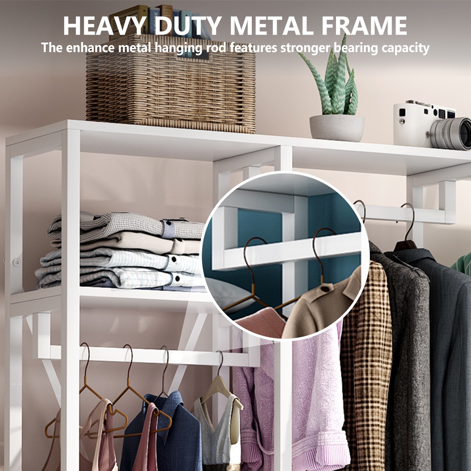 Metal hanging closet best sale organizer