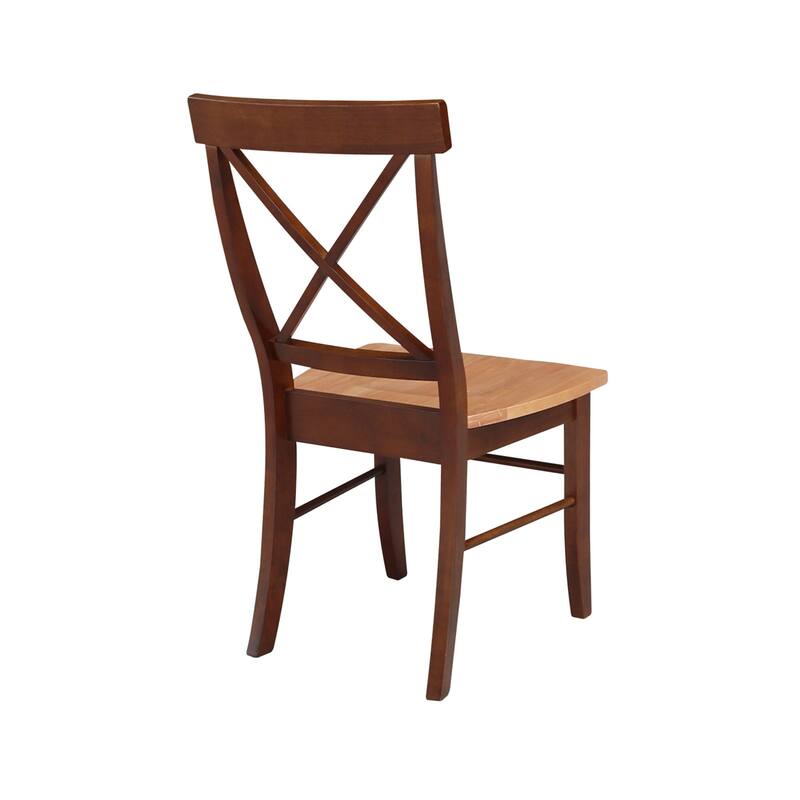 Set of Two X-Back Dining Chairs