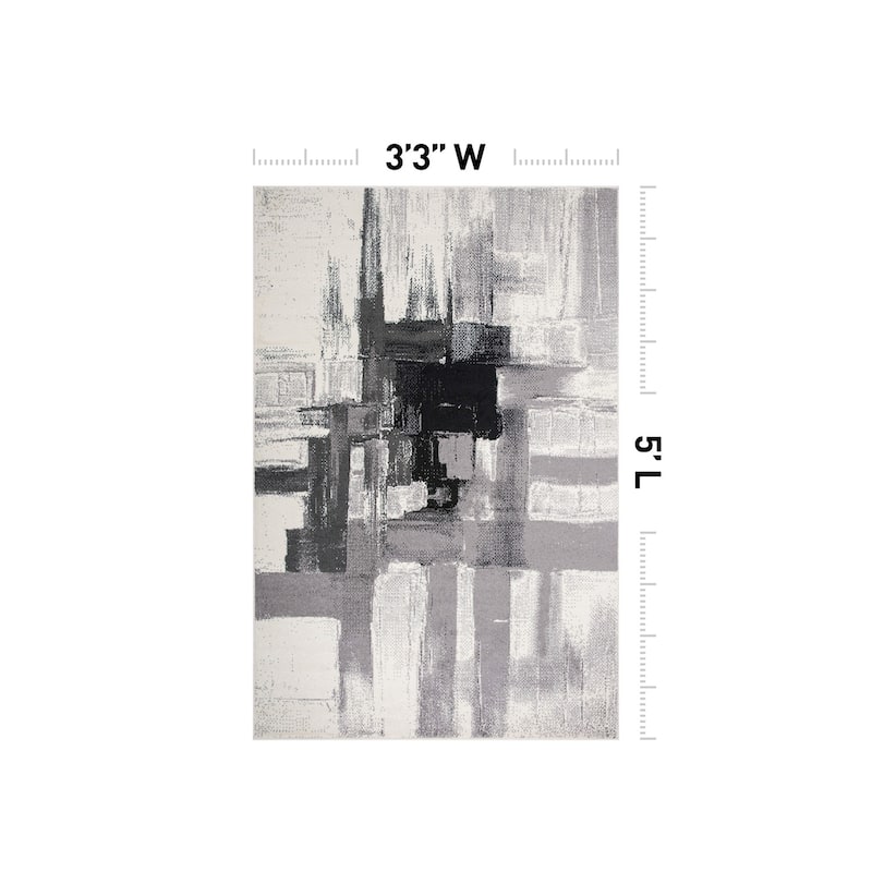 World Rug Gallery Modern Abstract Art Area Rug