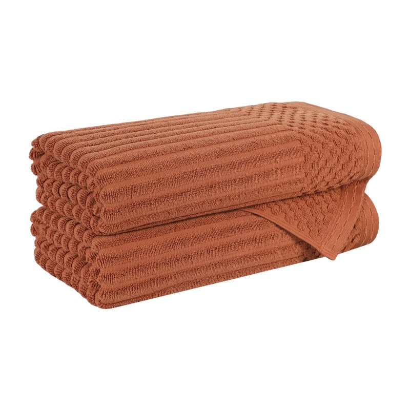 Superior Soho Ribbed Cotton Bath Towel Set