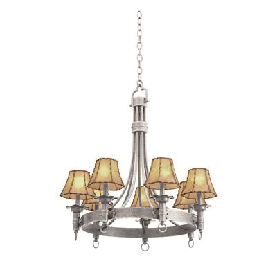 Kalco 4207PS/8045 Seven Light Chandelier Americana Pearl Silver - Exact Size