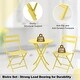 preview thumbnail 3 of 7, 3 Piece Folding Bistro Table and Chairs Set