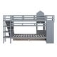 preview thumbnail 8 of 7, Twin over Twin Bunk Bed With 2 Drawers,3 Shelves and Slide,Sturdy Frame
