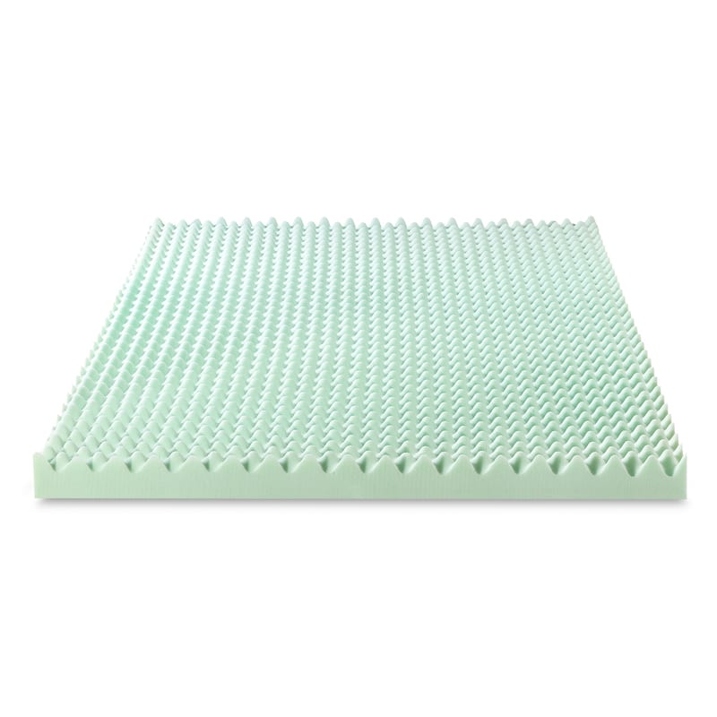 4 Inch Egg Crate Memory Foam Mattress Topper with Calming Aloe Infusion