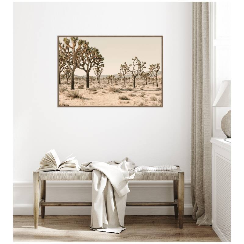 Kate and Laurel Joshua Tree No. 2 by Alicia Bock Framed Canvas Wall Art Print