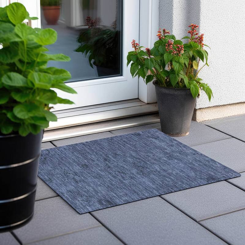 Machine Washable Indoor/ Outdoor Vintage Traditional Chantille Rug