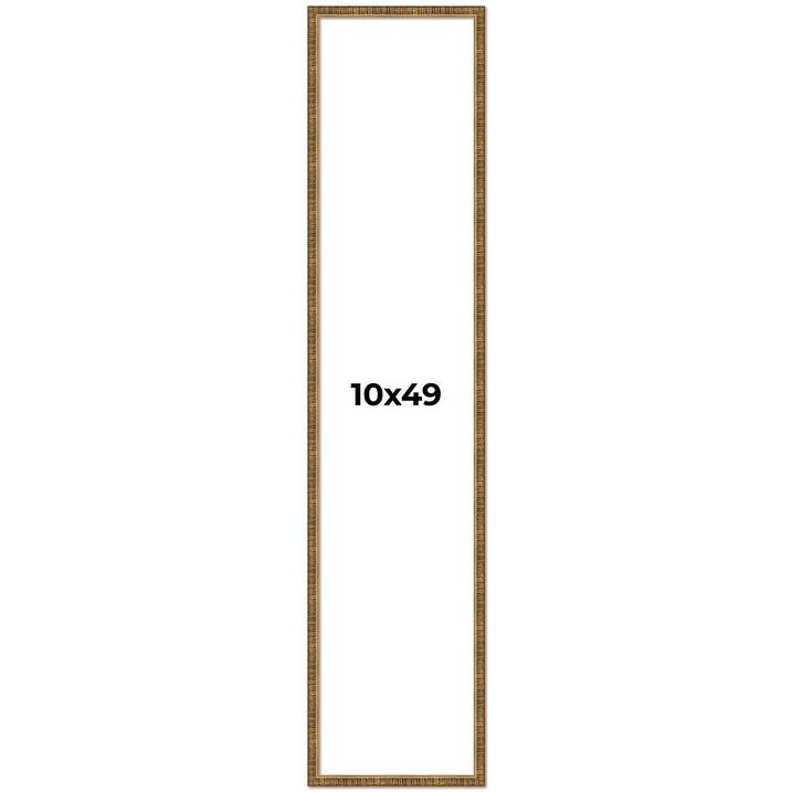 10x49 Frame Gold Solid Wood Picture Frame - Complete Modern Photo