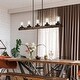 preview thumbnail 11 of 12, The Gray Barn Farmhouse 5-Light Wood Linear Chandelier Glass Island Lights - L42.9"xW4.7"xH7.5"
