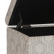 preview thumbnail 26 of 25, Adeco Storage Ottoman Bench Fabric Patterned Rectangular Toy Chests