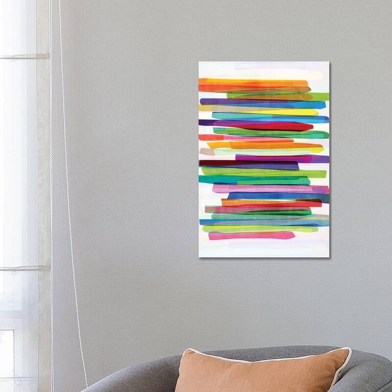 iCanvas "Colorful Stripes I" by Mareike Bohmer Canvas Print - 26x18x1.5