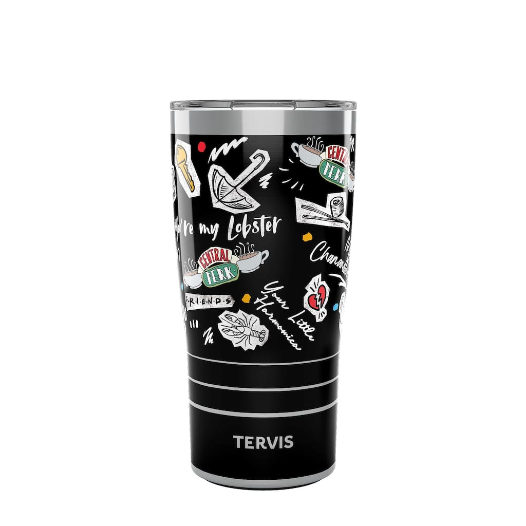 Tervis Traveler Friends Collage Triple Walled Insulated Travel Tumbler, Stainless Steel