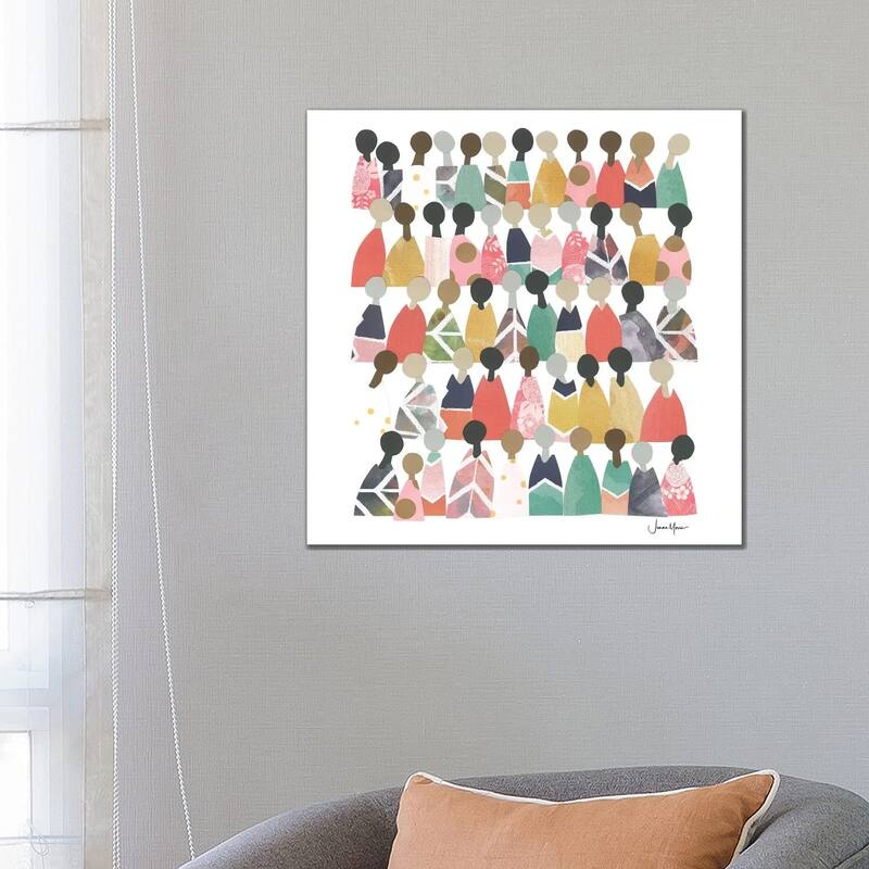iCanvas "Pastel Diverse People Of Color" by LouLouArtStudio Canvas Print - 26x26x1.5