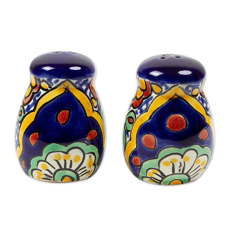 Novica Handmade Hidalgo Fiesta Ceramic Salt And Pepper Shakers (Pair)