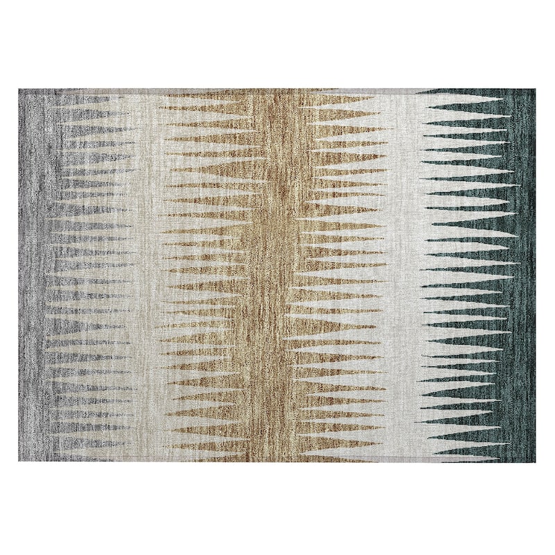 Machine Washable Indoor/ Outdoor Chantille Contemporary Ombre Rug