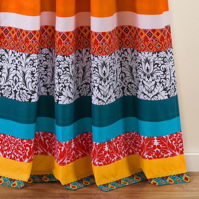 Lush Decor Boho Stripe Window Curtain Panel Pair