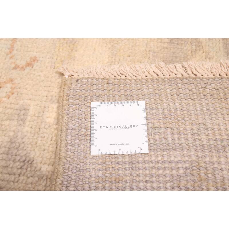 ECARPETGALLERY Hand-knotted Modern Oushak Grey Wool Rug - 7'8 x 9'10