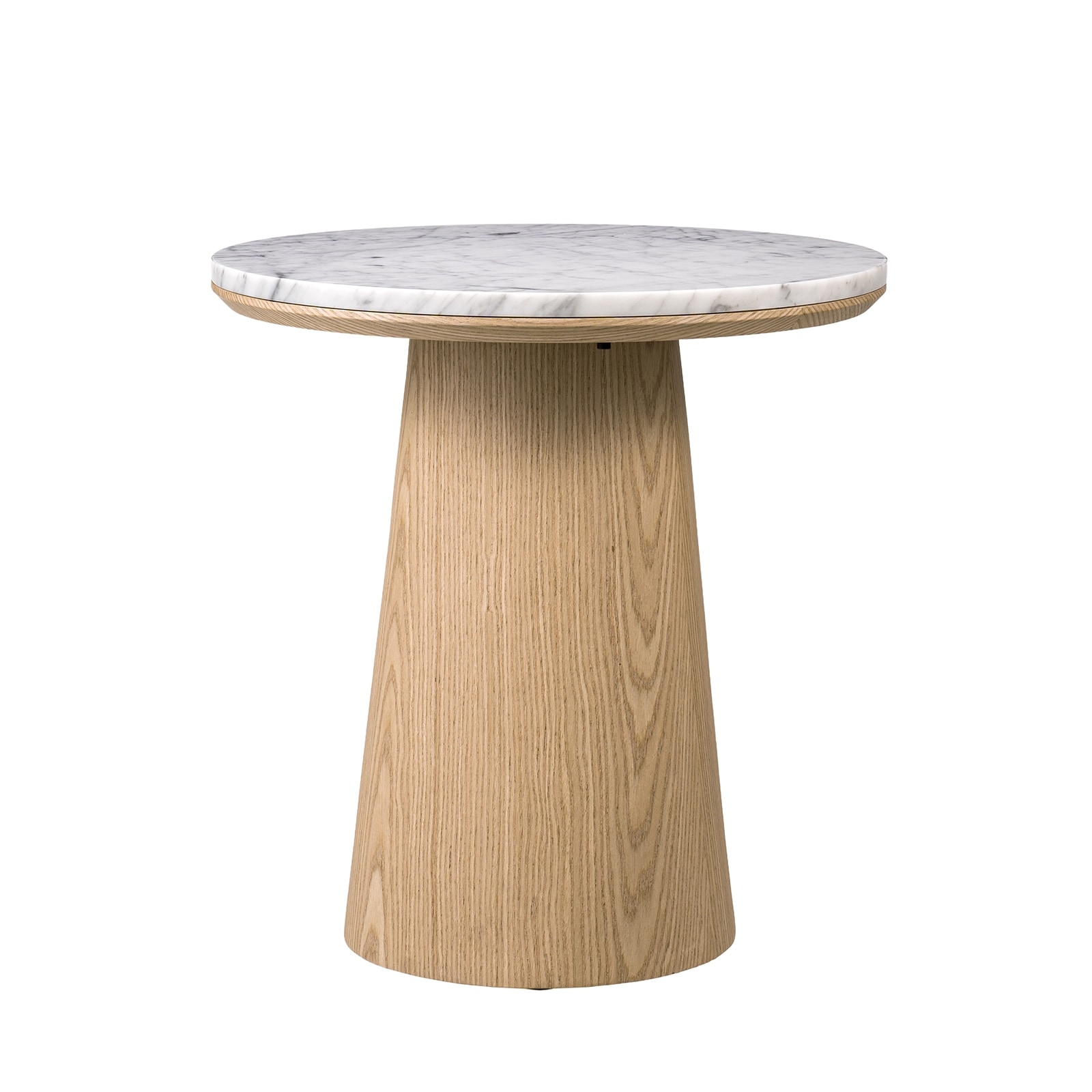Fitzgerald Modern Round End Table with Genuine Marble Top by HULALA HOME