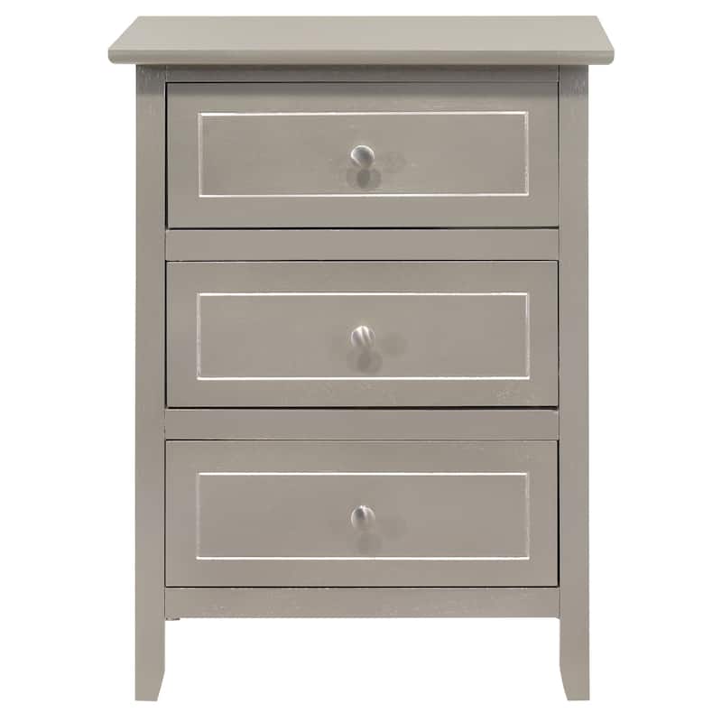 Stylish Grey Modern Style Particleboard Nightstand