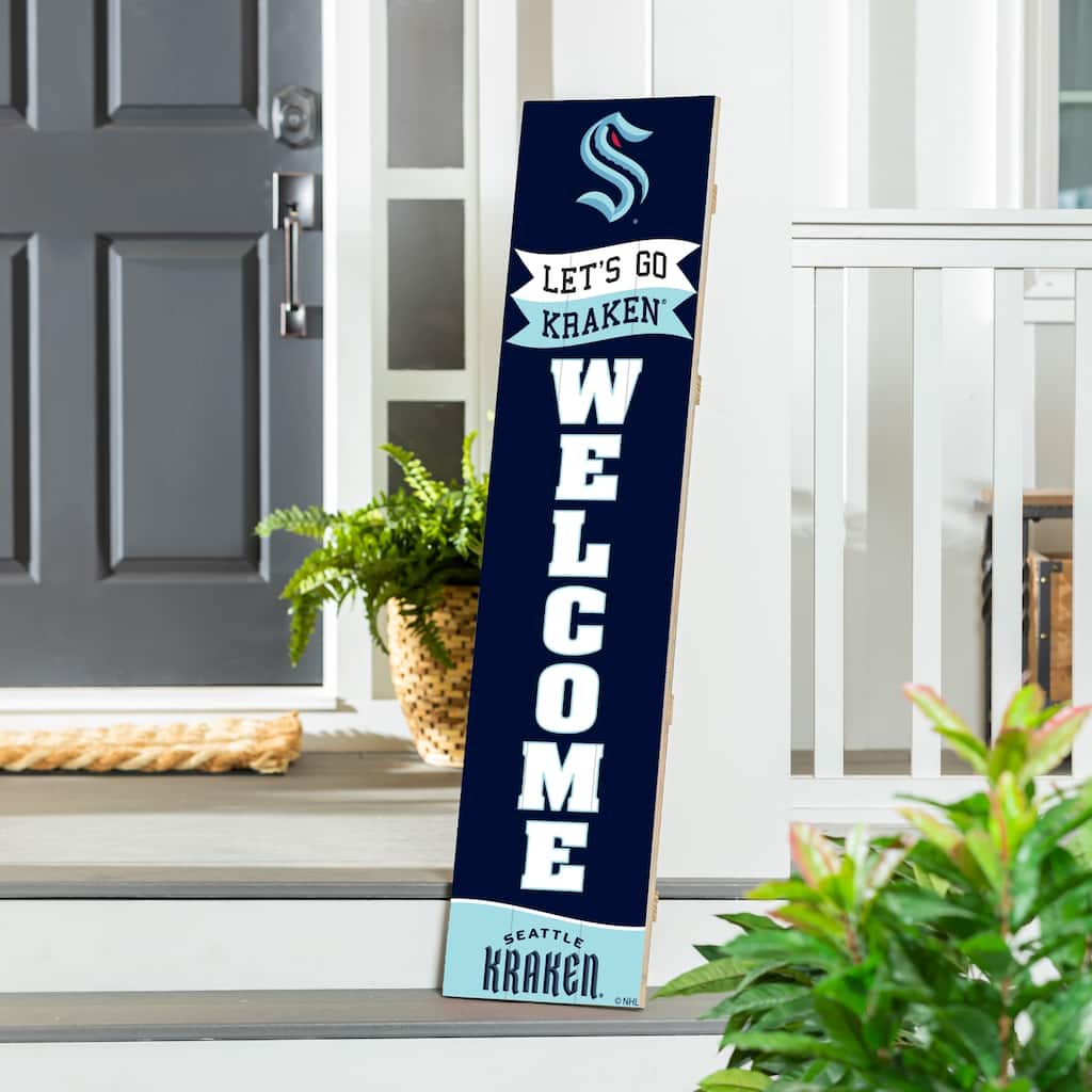 47" Porch Leaner Welcome Wall Sign, Seattle Kraken