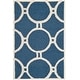 preview thumbnail 54 of 68, SAFAVIEH Handmade Cambridge Arah Modern Moroccan Wool Rug 2' x 3' - Navy Blue/Ivory - Rectangle