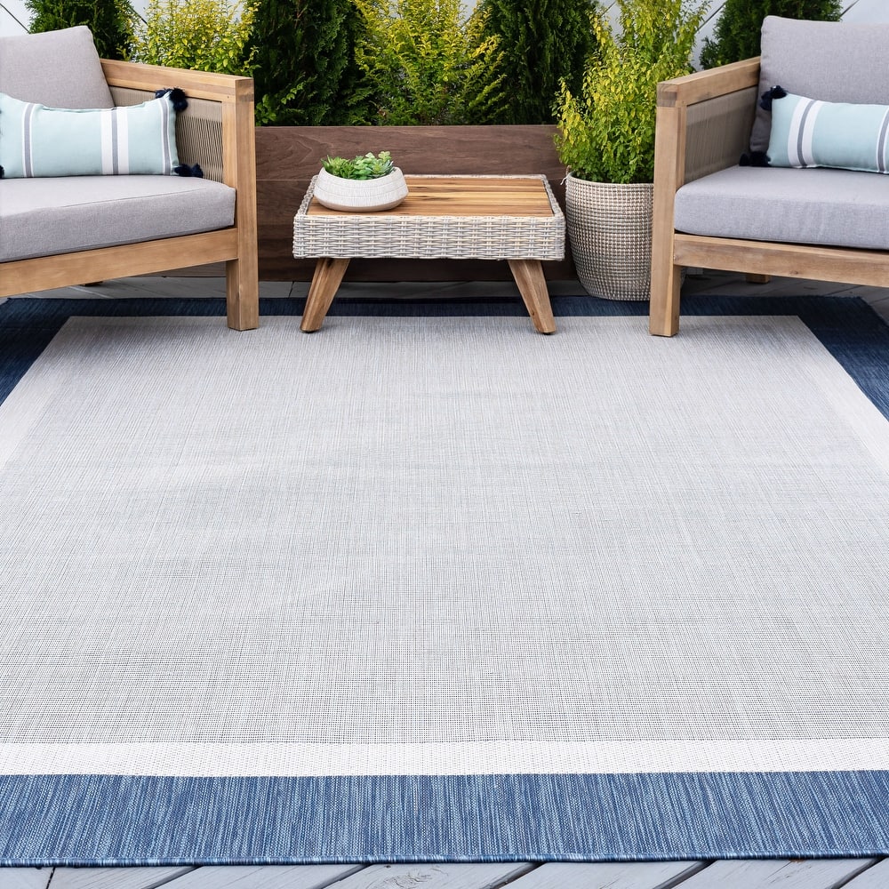 Exo Coastal Border Indoor/Outdoor Area Rug