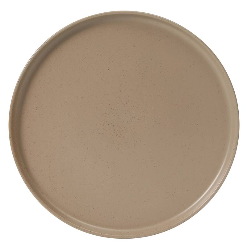 Gibson Elite Overbrook 16-Piece Pottery Clay Stoneware Stackable Dinnerware Set - Plates & Bowls, Reactive Glaze, Service for 4