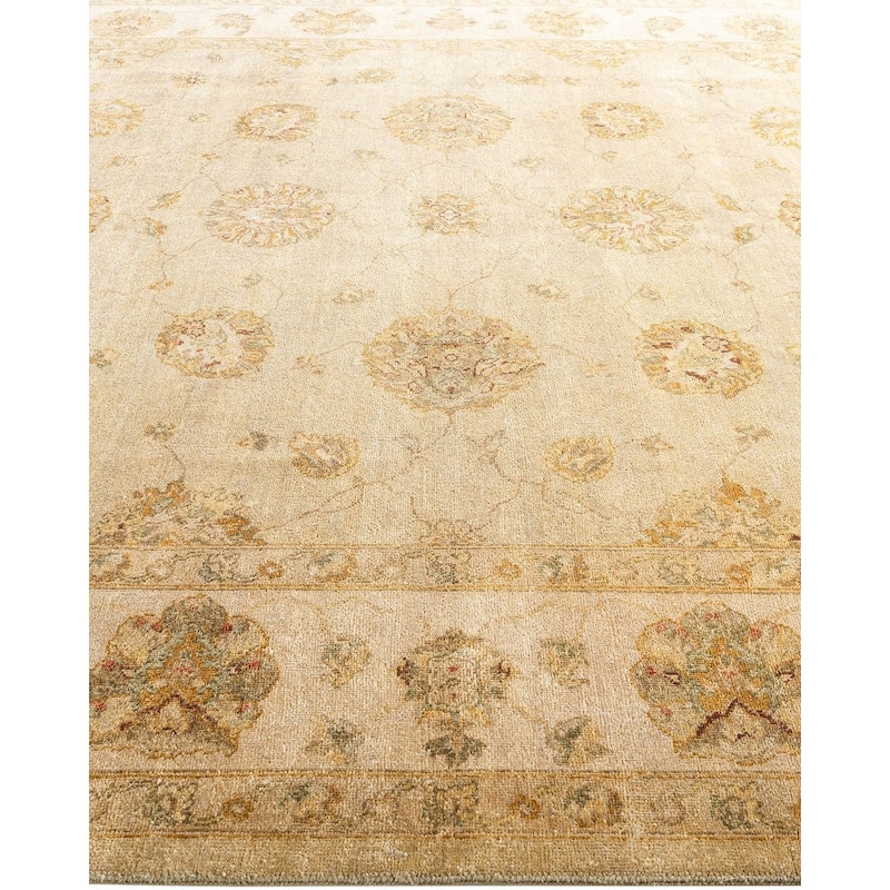 Oushak One-of-a-Kind Hand-Knotted Area Rug - Gold, 8' 1" x 10' 0" - 8' 1" x 10' 0"