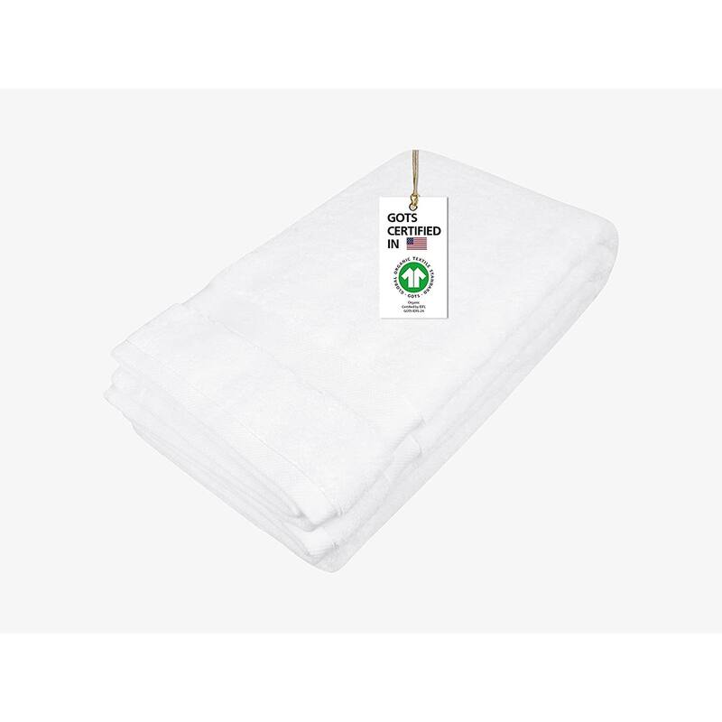 Delara Organic Cotton Feather Touch Quick Dry 650 GSM Bath Sheet, 36"X70"