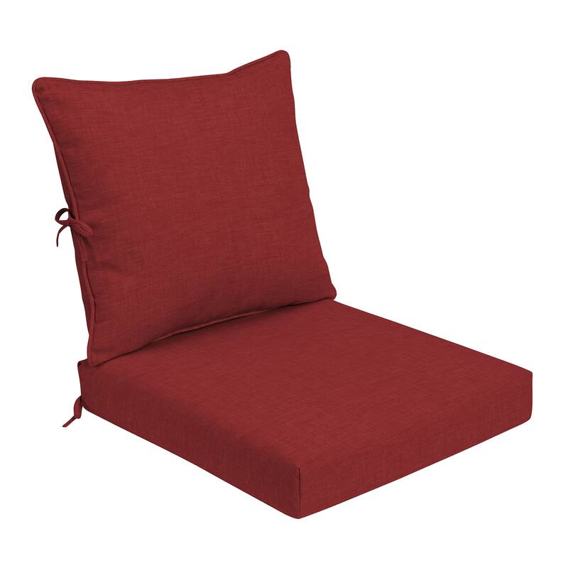 ARDEN Foam Outdoor Deep Seat Cushion Set, 24 x 24 - Ruby Red Leala