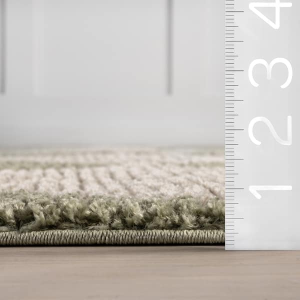 dimension image slide 0 of 3, Nuloom Marissa High/Low Diamond Tassel Area Rug