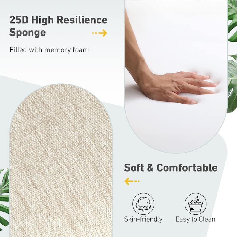 Aoodor Outdoor High Back Dining Chair Cushion Set, 44"x21"x3.2", Set of 4 - 44"x21"x3.2"