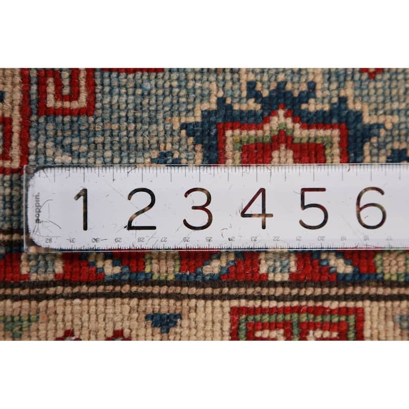 Blue Kazak Foyer Rug Traditional Oriental Handmade Wool Carpet - 2'8"x 4'1"