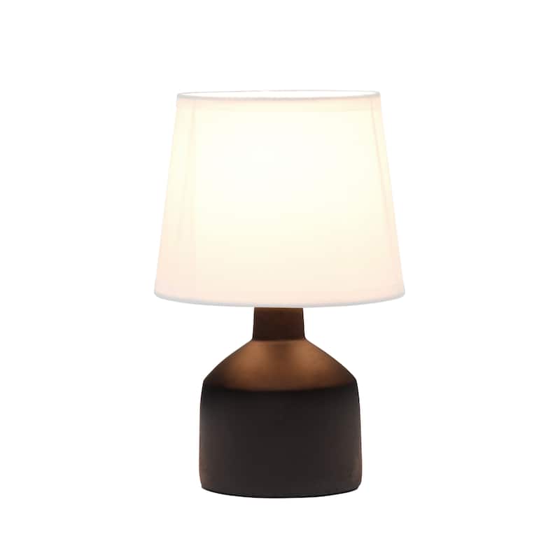 Simple Designs Mini Bocksbeutal Ceramic Table Lamp, Black - N/A