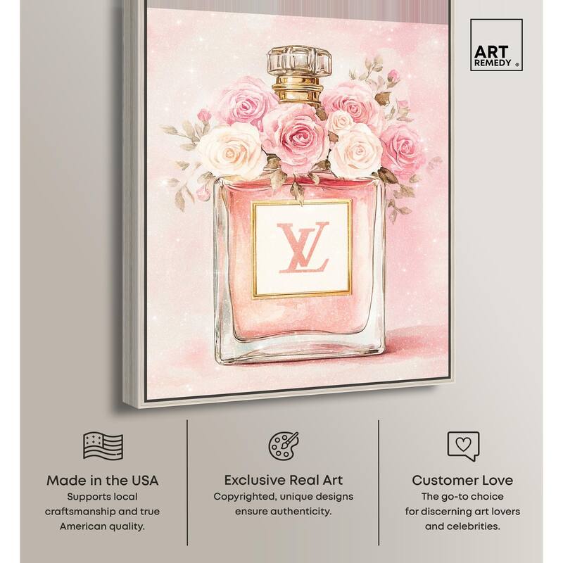 Delicate Floral Perfume Blush Canvas by Art Remedy