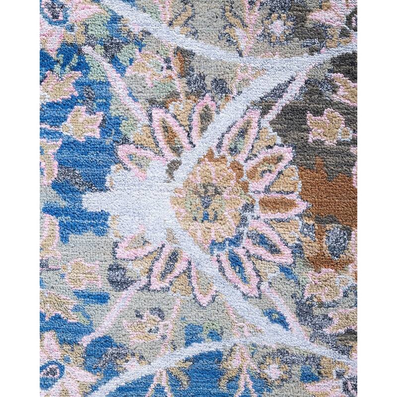Ikat One-of-a-Kind Hand-Knotted Area Rug - Gray, 9' 1" x 11' 10" - 9' 1" x 11' 10"