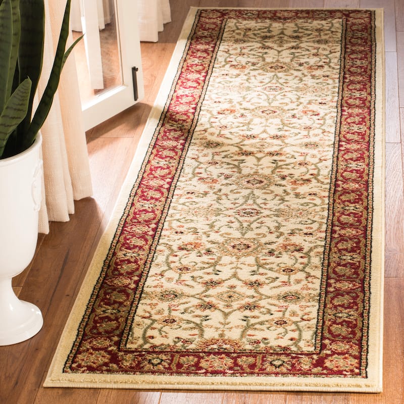 SAFAVIEH, Lyndhurst Marsha Traditional Area Rug - 2'3" x 14' Runner - Ivory/Red
