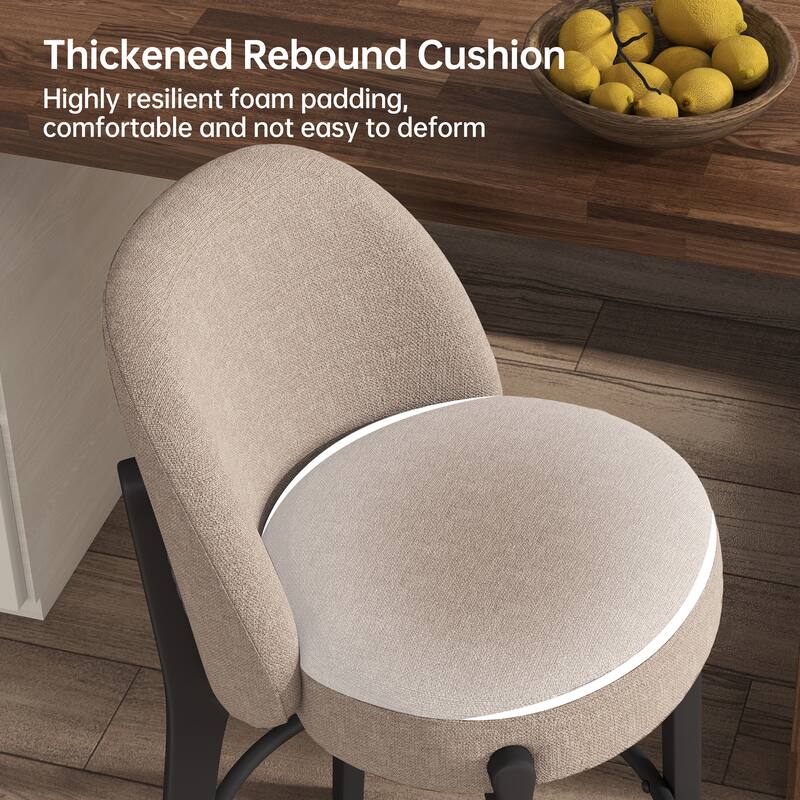 set of 4 Upholstered Counter Height Bar Stools
