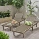 preview thumbnail 2 of 10, Nadine Outdoor Chaise Lounges (Set of 2) by Christopher Knight Home Grey