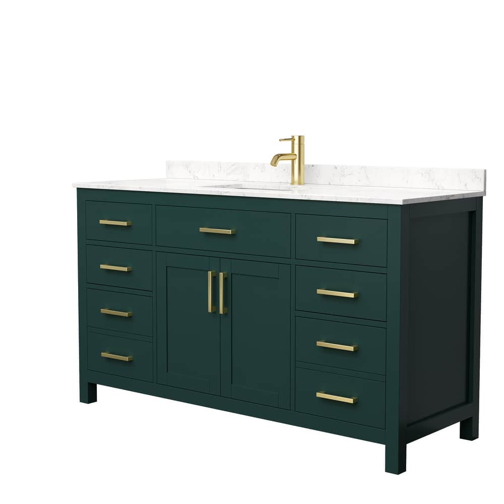 Beckett 60 Inch Single Vanity, Cultured Marble Top
