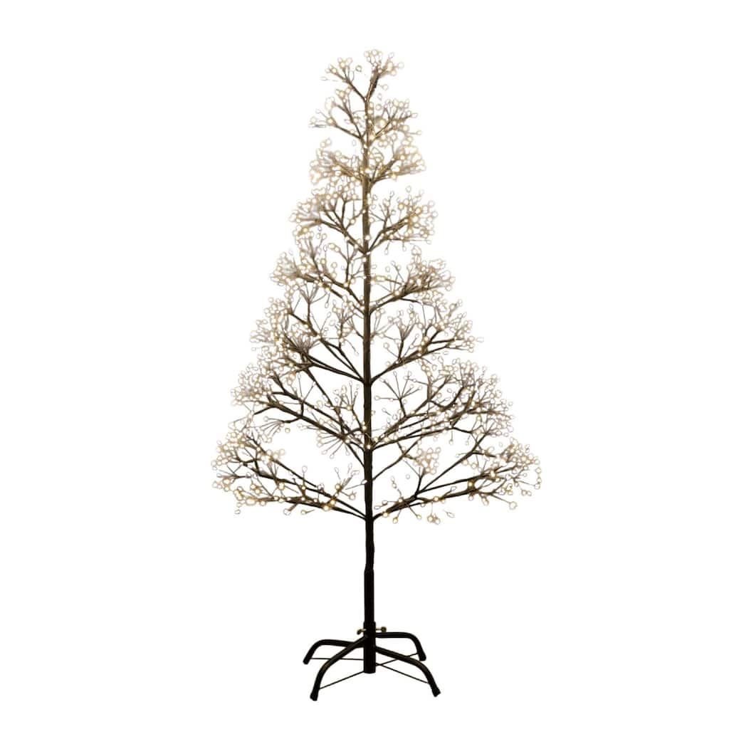 Pre-Lit Artificial Halloween Starburst Tree - 4' - Fairy Warm White LED Lights