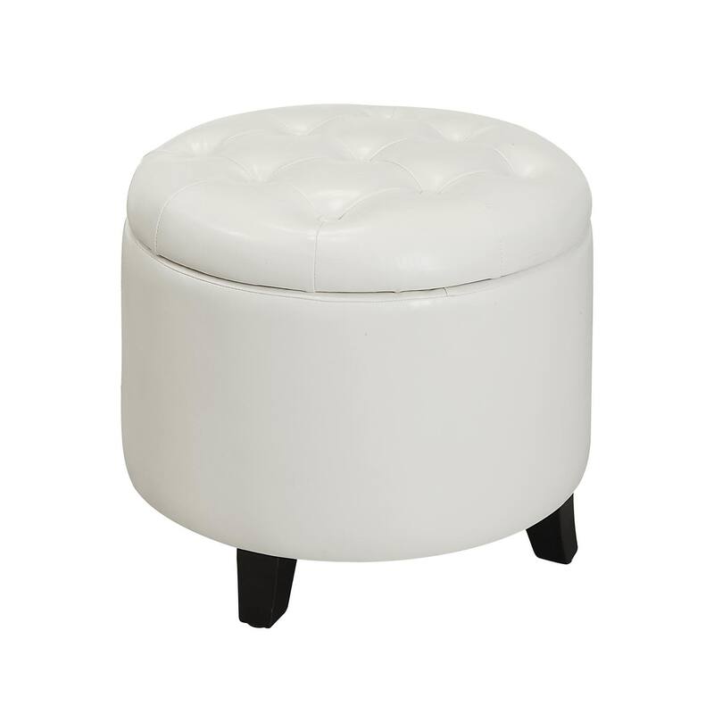 Convenience Concepts Designs4Comfort Round Storage Ottoman