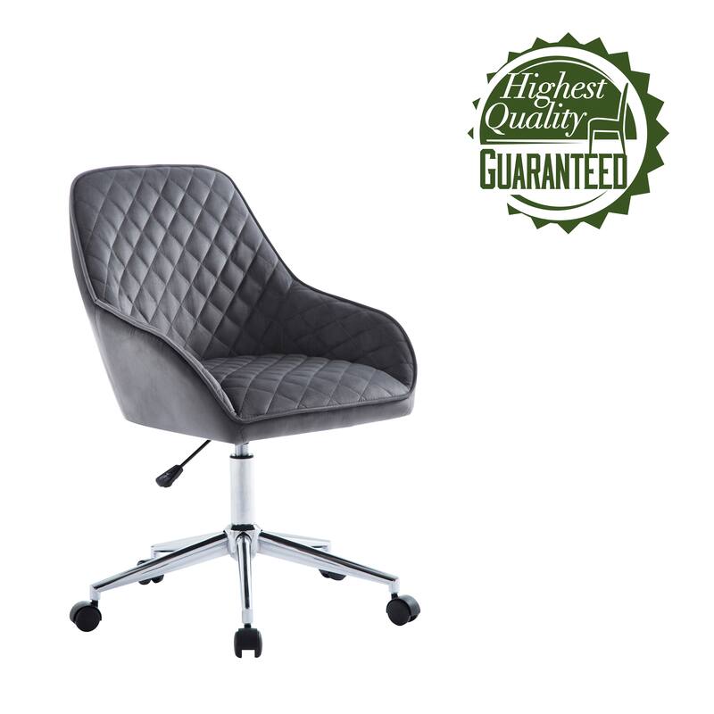 Porthos Home Vinita Height Adjustable Swivel Office Chair, Velvet Upholstery