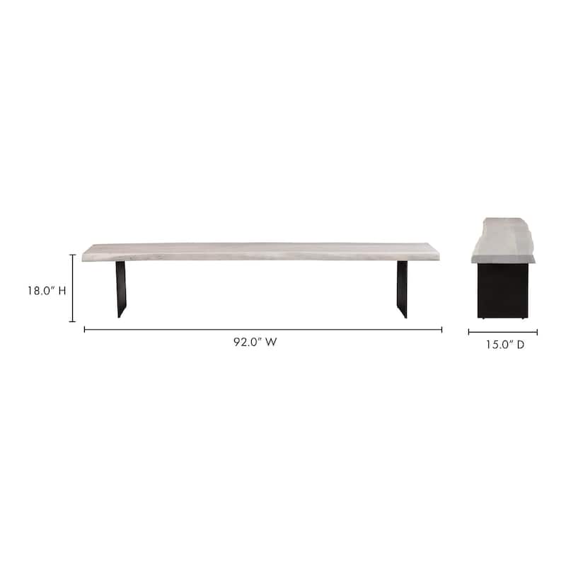 NADAAL STUDIOS Lisa, Rectangular Dining Bench - 92"W x15"D x18"H