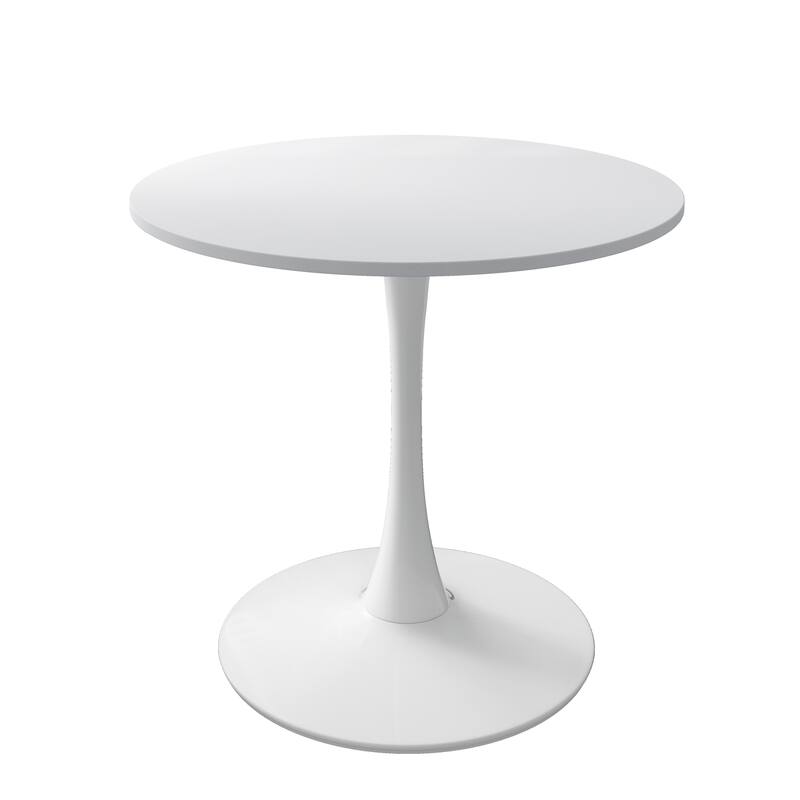 Modern Round Dining Table End Table Leisure Coffee Table with Metal Base
