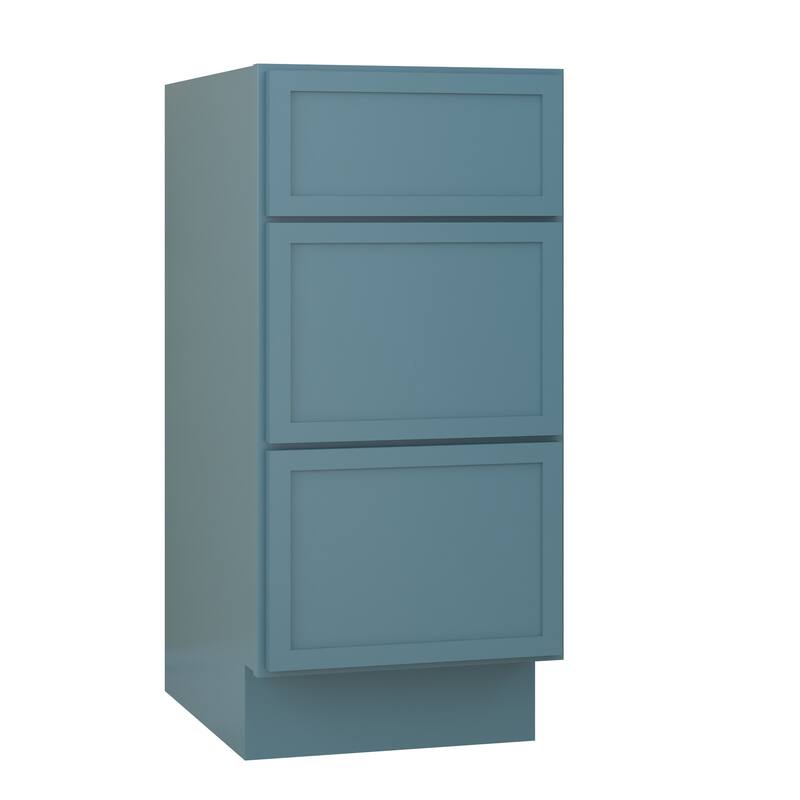 Vanity Art 15" Freestanding Single Base 3 Drawers Storage Cabinet